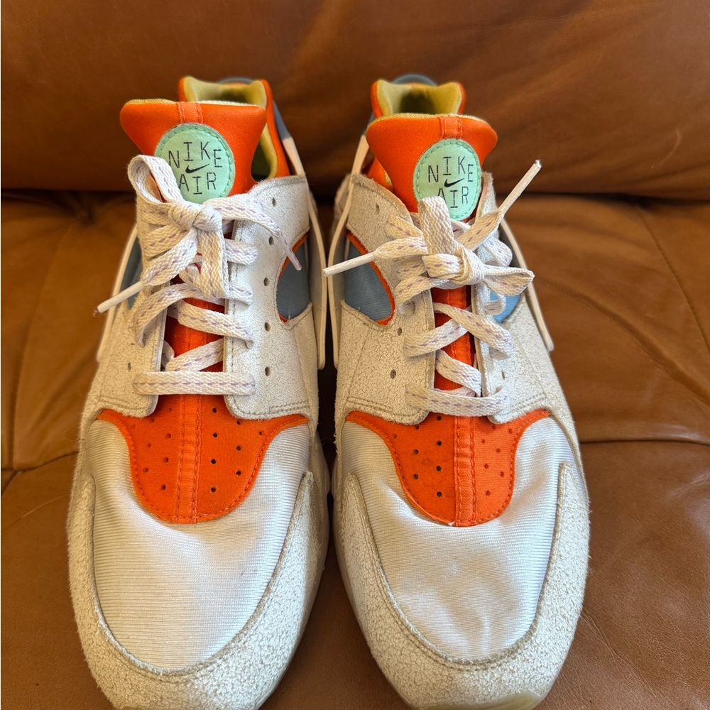 Nike Huarache with Orange and Blue Highlights